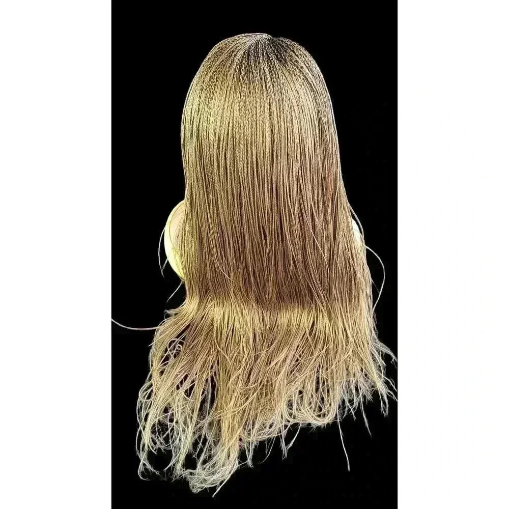 Micro Million Braided  Wig – Honey Blonde Full Lace. Yassine - Picture 12 of 15